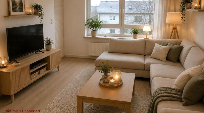 Wohnzimmer mit KI generiert